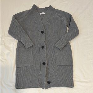 Everlane The Chunky Wool Cardigan Coat in Grey